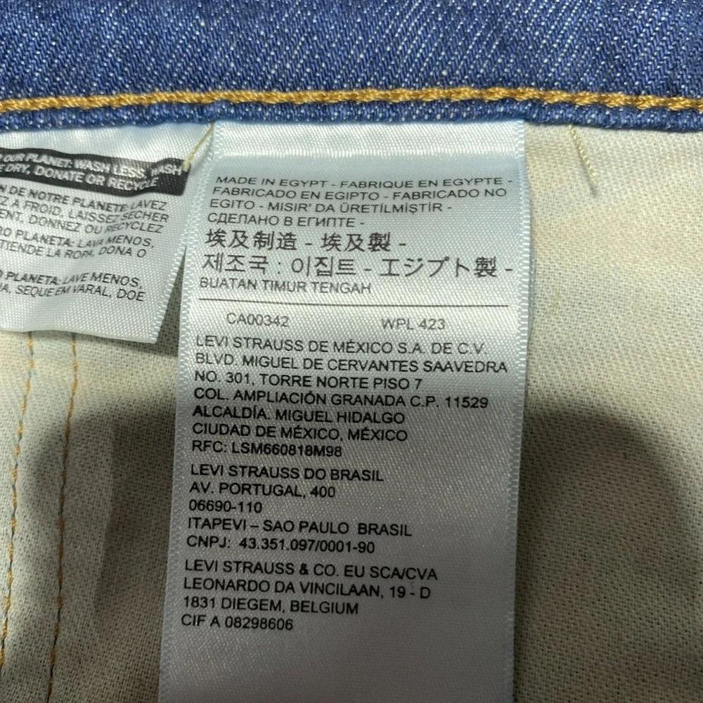 Levis 541 Jeans Mens Tag‎ 44x32 Actual 45x31 Blue Athletic Chore Whiskering